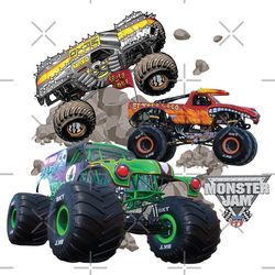 get ready to roar with monster jam trucks: premium matte vertical poster!