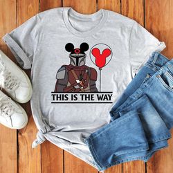 this is the way shirt, mandalorian shirt, mouse ears shirt, disney t-shirt, disney man shirt, star wars shirt