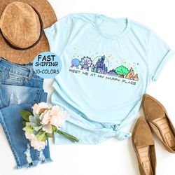 disney meet me at my happy place shirt, disney family vacation tee, disney vacation tee, matching disney trip shirt, dis