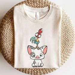 , hei hei and pua shirt, disney shirt, disneyland shirt, disney world shirt, matching family disney shirts, d