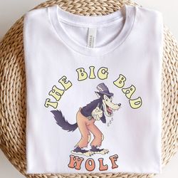 the big bad wolf shirt, classic disney shirt, vintage disney shirt, disneyland shirt, disney shirt, disney world shirt,