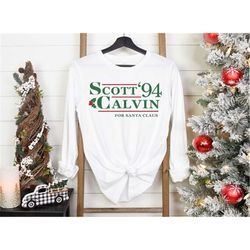 the santa claus funny christmas long sleeve shirrt
