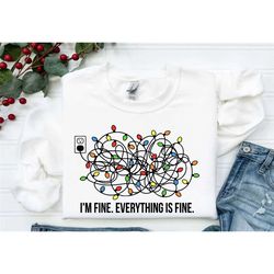 i'm fine everything is fine sweatshirt, christmas hoodie,