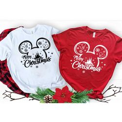 mouse ear merry christmas t-shirt, christmas matching shirt,