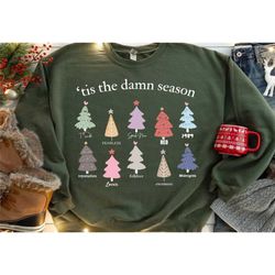 tis the damn season tree christmas shirt, merry