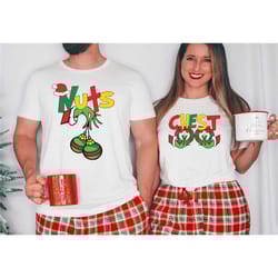 chest nuts matching christmas shirts, funny matching couples