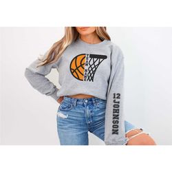 customized basketball sweatshirt, your name basketball shirt, your