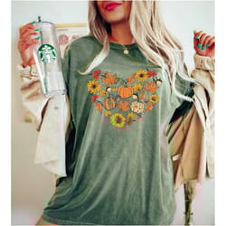 fall heart shirt, fall doodles shirt, cottagecore fall