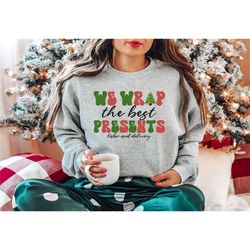 labor and delivery nurse christmas sweatshirt, l&d nurse