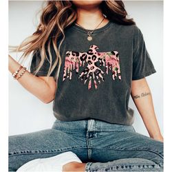leopard thunderbird shirt, comfort colors, free bird shirt,