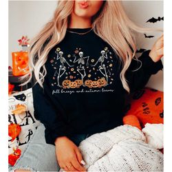 dancing skeleton sweatshirt, pumpkin sweater, pumpkin skeleton shirt,