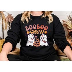 boo crew sweatshirt, boo boo nurse crew sweatshirt,