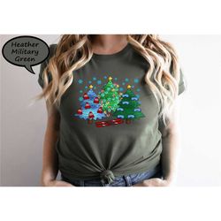 christmas ski shirt, christmas ski trees t-shirt, christmas