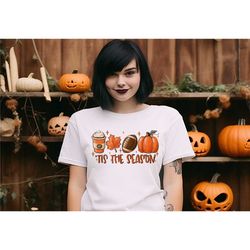 tis the season shirt, fall coffee tee, hot