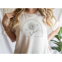 flowers t-shirt, botanical tee, gardening shirt, lady t-shirt,