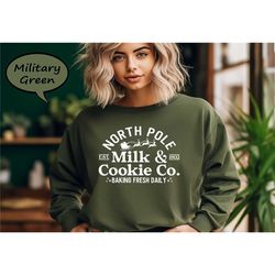 north pole milk and cookie co sweatshirt, north