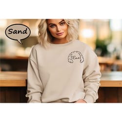 custom dog sweatshirt, personalized dog ears sweatshirt with