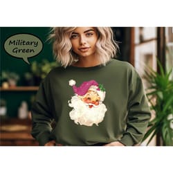 santa claus sweatshirt, retro christmas sweatshirt, christmas santa