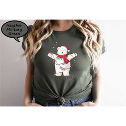 happy new year shirt, christmas polar bear t-shirt,