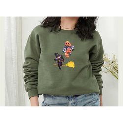witch sweater, cat shirt halloween, spooky sweatshirt, halloween