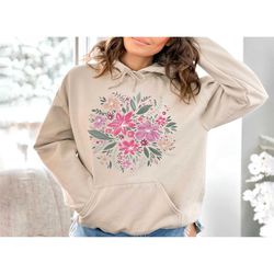 wild flowers hooded sweatshirt, wildflowers hoodie, wild flower