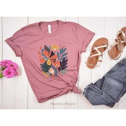 flower tee shirt woman flower boho shirt wildflower