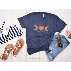 moon mystical shirt, woman boho shirt, spiritual gift