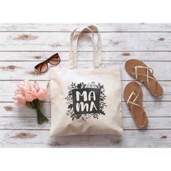 mom tote bag canvas, womens tote bag mama,