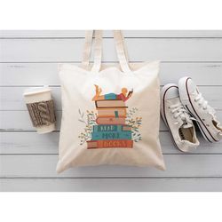 book lover tote bag, read more books tote,