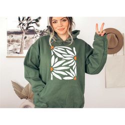 wildflowers shirt, floral hooded sweatshirt, boho flower hoodie,