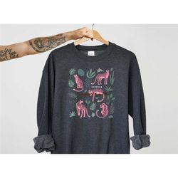 pink leopards sweatshirt, womens sweater, animal lover sweatshirt,