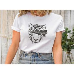 womens tiger tshirt, fierce and fearless, graphic tee,