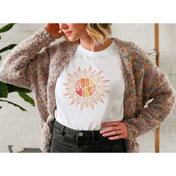 boho sun tshirt, good vibes shirt, hippie style