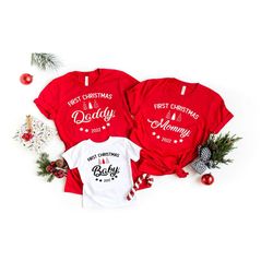 my first family christmas shirt,first christmas as daddy,family