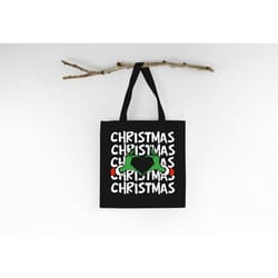 christmas heart tote bag, christmas tote bag, christmas