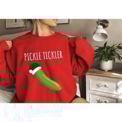 christmas couple matching t-shirts, tickle my pickle shirt,