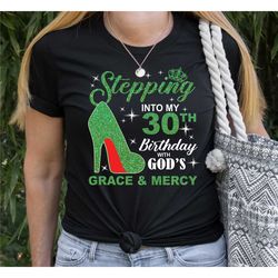 stepping into my 30th birthday shirt, personalized birthday
