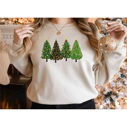 christmas tree sweatshirt,christmas sweater,christmas merry and bright crewneck,holiday