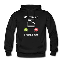 piano hoodie. pianist clothing. piano sweatshirt. piano sweater.