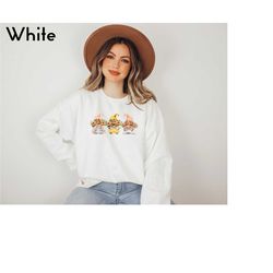 floral gnomes sweatshirt, cute gnomes sweatshirt, spring sweatshirt, flower sweatshirt, gnomes sweatshirt, wildflower sw