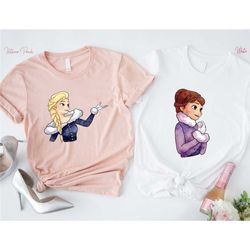 disney frozen characters group shirts, elsa and anna