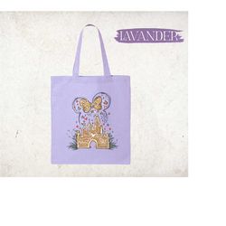 disney watercolor castle tote bag, disney minnie tote bag, disney trip tote bag, disney tote bag, disneyland tote bag, d
