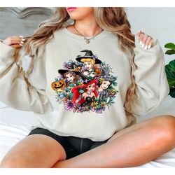 disney halloween princess sweatshirt, spooky season princesses shirt,