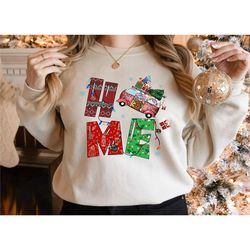 christmas camping home shirt, christmas tree camper sweatshirt,