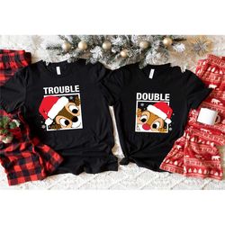chip and dale christmas shirt, disney christmas couple