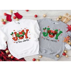 disney christmas joy shirt, mickey and minnie christmas
