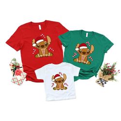 stitch christmas shirt, disney christmas shirt, gingerbread stitch