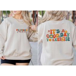 custom pe coach shirt, exercise teacher sweatshirt, pe