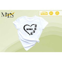 custom nana, grandma shirt, nana shirt with grandkids