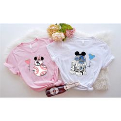 star wars droid couple shirts, disney star wars